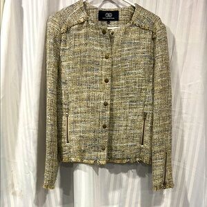 Tart Collections Tweed Blazer with Gold Buttons